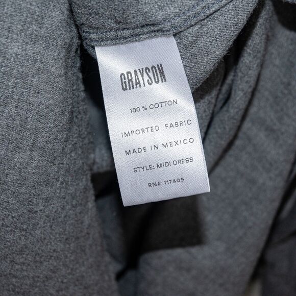 GRAYSON The HERO Women's button up Midi Dress Cotton Flannel Size 04 - Picture 6 of 10